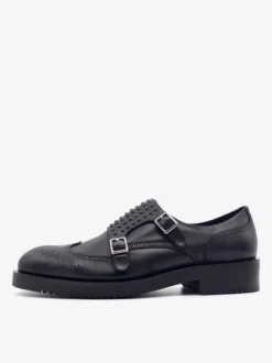Mocassins à boucle en cuir de vache pour hommes