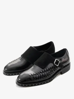 Mocassins à boucle en cuir de vache pour homme