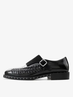 Mocassins à boucle en cuir de vache pour homme