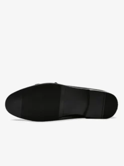 Mocassins à boucle et bout rond en cuir synthétique pour homme
