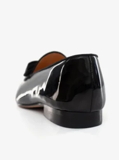 Mocassins Chaussures de Mariage Soirée Homme en Cuir Synthétique Verni avec Noeud Unicolore