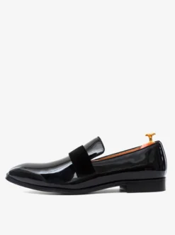 Mocassins Chaussures de Mariage Soirée hommes avec dessus en PU verni