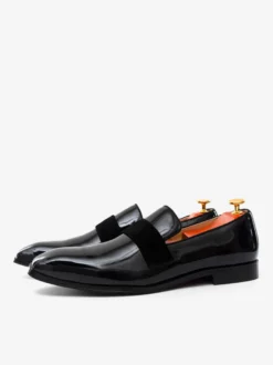 Mocassins Chaussures de Mariage Soirée hommes avec dessus en PU verni