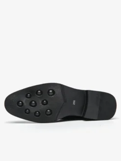 Mocassins classiques à enfiler pour hommes imprimés en cuir talons bas épais chaussures habillées rétro à bout pointu confortables légères et antidérapantes