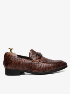 Mocassins décontractés à bout rond pour hommes chaussures en cuir