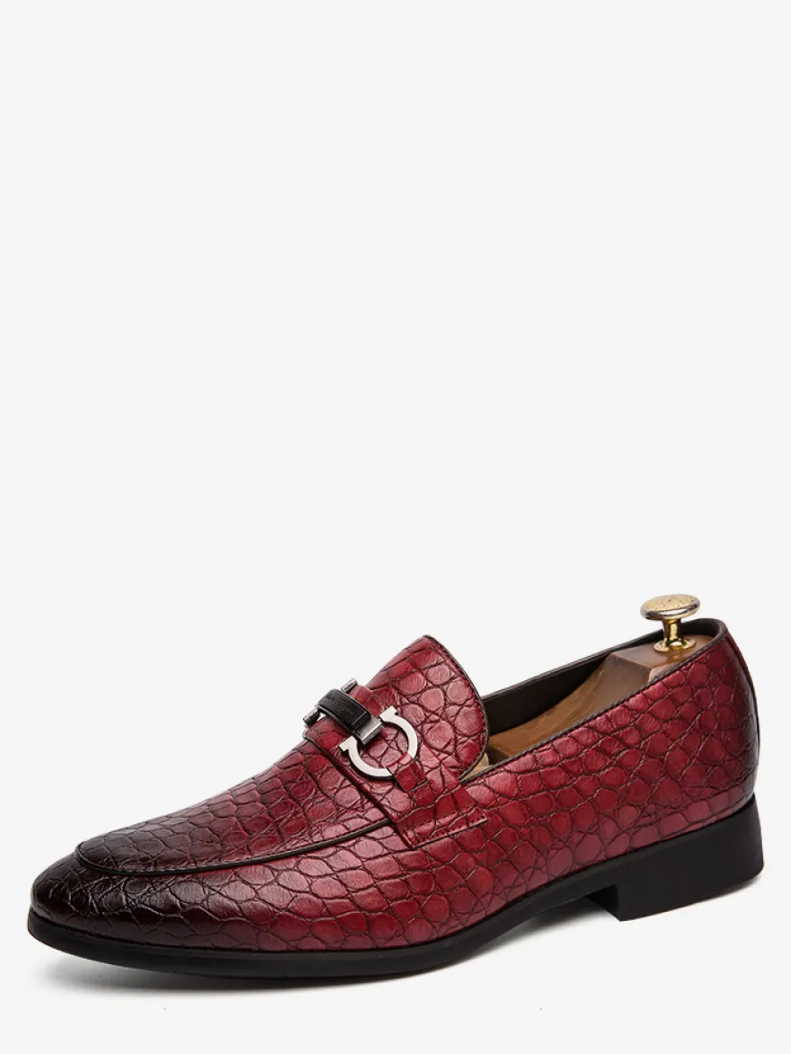 Mocassins décontractés à bout rond pour hommes chaussures en cuir