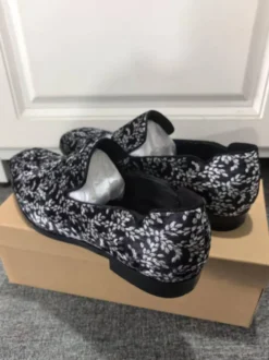Mocassins de bal pour hommes bout carré chaussures habillées à enfiler