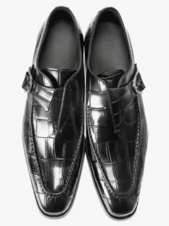Mocassins en cuir de vache pour hommes chaussures de mariage à sangles moines