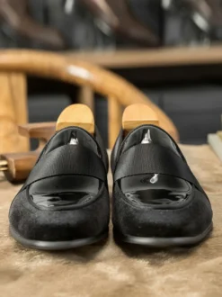 Mocassins en cuir de vache pour hommes chaussures de bal et de mariage