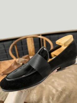 Mocassins en cuir de vache pour hommes chaussures de bal et de mariage