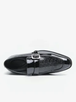 Mocassins à enfiler pour hommes chaussures décontractées noires pour mariage travail formel bout pointu pour smoking