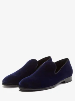 Mocassins à enfiler pour hommes bout rond en velours chaussures légères et résistantes à l'usure talons bas chaussures Penny