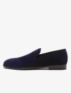 Mocassins à enfiler pour hommes bout rond en velours chaussures légères et résistantes à l'usure talons bas chaussures Penny