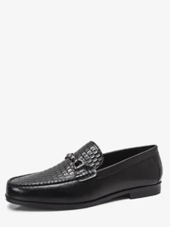 Mocassins à enfiler pour homme chaussures à talons bas en cuir de crocodile
