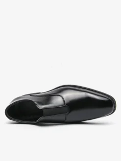 Mocassins à enfiler pour hommes plateforme bout carré en PU pour mariage bal de promo