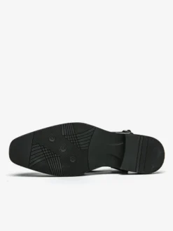 Mocassins à enfiler pour hommes chaussures à bride arrière et bout carré en PU