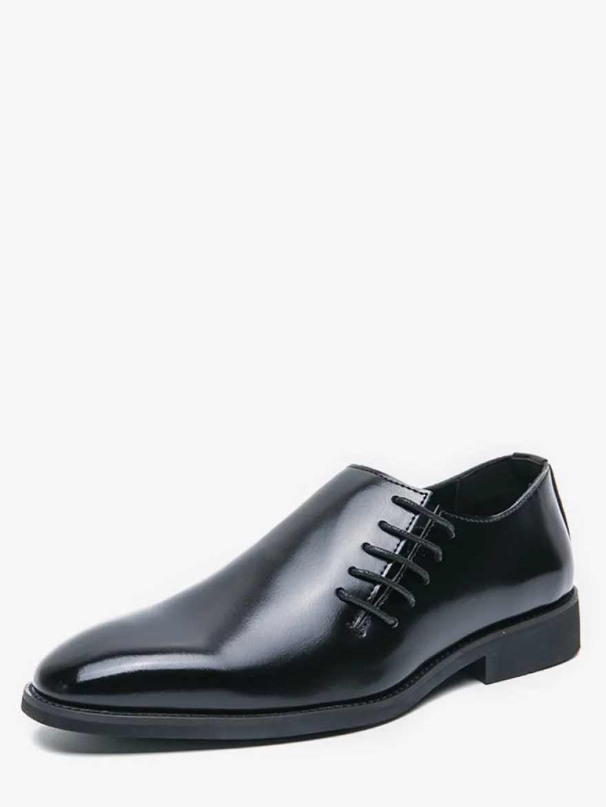 Mocassins à enfiler pour hommes chaussures habillées pointues noires et marron style présidentiel décontracté pour le bureau