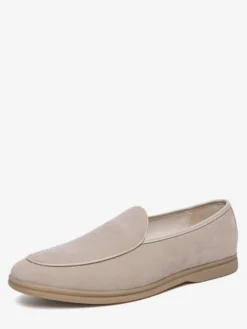 Mocassins à enfiler pour hommes chaussures à bout pointu en daim chaussures à talons bas chaussures décontractées