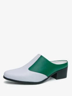 Mocassins à enfiler pour hommes chaussures à talons épais en PU