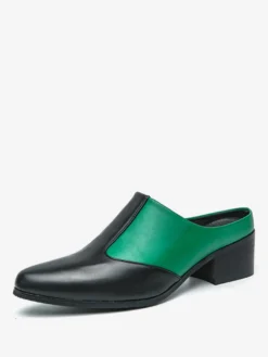 Mocassins à enfiler pour hommes chaussures à talons épais en PU