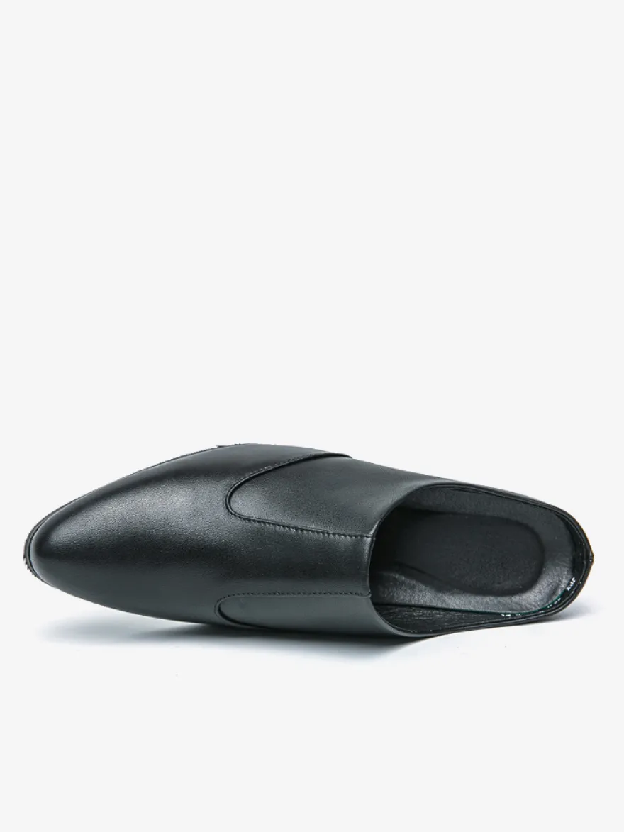 Mocassins à enfiler pour hommes chaussures à talons épais en PU