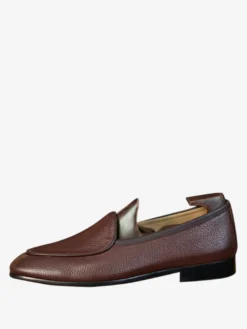 Mocassins à enfiler pour hommes chaussures en cuir à bout rond chaussures de bal et de mariage en cuir de vache