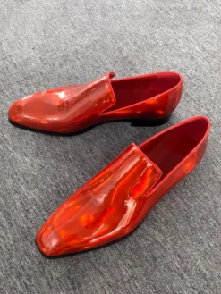 Mocassins Homme en Cuir Synthétique avec Bout Pointu Unicolore