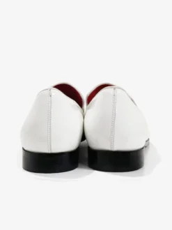 Mocassins Hommes Avec Nœuds Bout Rond En Cuir Bal Soirée Mariage