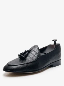Mocassins Hommes Chaussures En Cuir À Bout Rond Mariage Formelles Derby