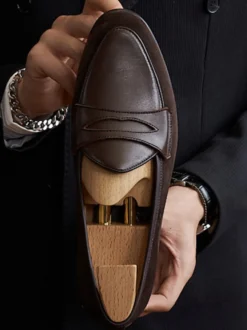 Mocassins Hommes Chaussures De Mariage De Bal Soirée En Cuir Suédé À Bout Rond