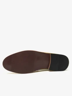 Mocassins jaunes à bout rond chaussures décontractées à enfiler