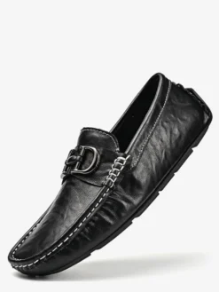 Mocassins à mors pour homme chaussures de pont en cuir à enfiler