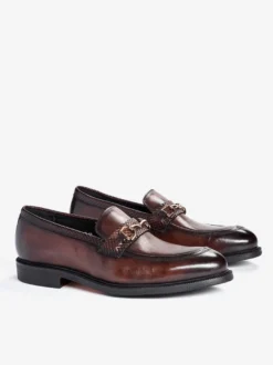 Mocassins à mors pour homme chaussures habillées à enfiler en cuir véritable pour le travail