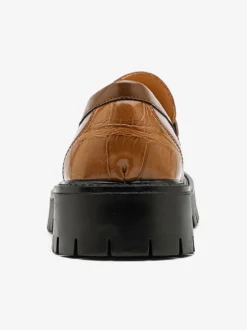 Mocassins à mors pour homme chaussures épaisses antidérapantes en cuir à enfiler