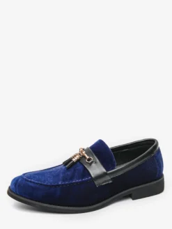 Mocassins à pampilles en daim pour hommes mocassins à enfiler chaussures à talons bas chaussures confortables