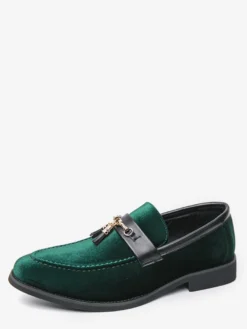 Mocassins à pampilles en daim pour hommes mocassins à enfiler chaussures à talons bas chaussures confortables