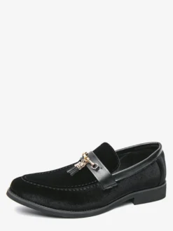 Mocassins à pampilles en daim pour hommes mocassins à enfiler chaussures à talons bas chaussures confortables