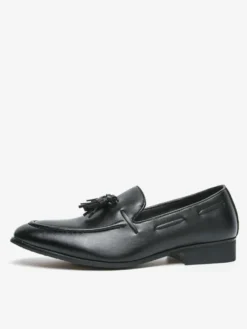 Mocassins à pampilles pour hommes bout rond confortables à enfiler pour mariage bal de promo