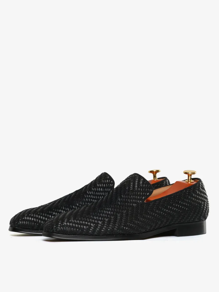 Mocassins à pampilles pour hommes chaussures à bout rond en cuir PU chaussures de bal et de mariage