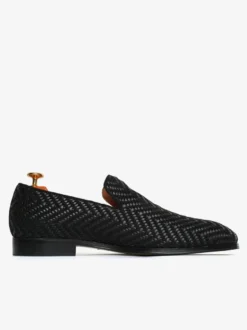 Mocassins à pampilles pour hommes chaussures à bout rond en cuir PU chaussures de bal et de mariage
