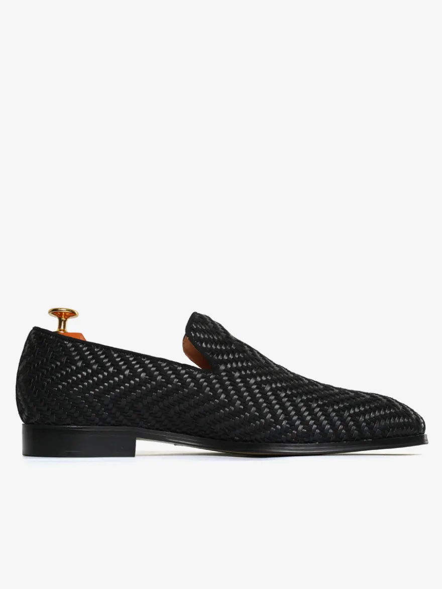 Mocassins à pampilles pour hommes chaussures à bout rond en cuir PU chaussures de bal et de mariage