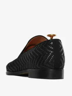 Mocassins à pampilles pour hommes chaussures à bout rond en cuir PU chaussures de bal et de mariage