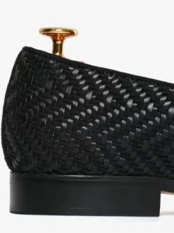 Mocassins à pampilles pour hommes chaussures à bout rond en cuir PU chaussures de bal et de mariage