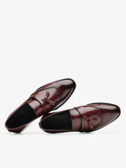 Mocassins à pampilles pour hommes à enfiler à bout pointu à bout golf à talons bas Penny Loafers