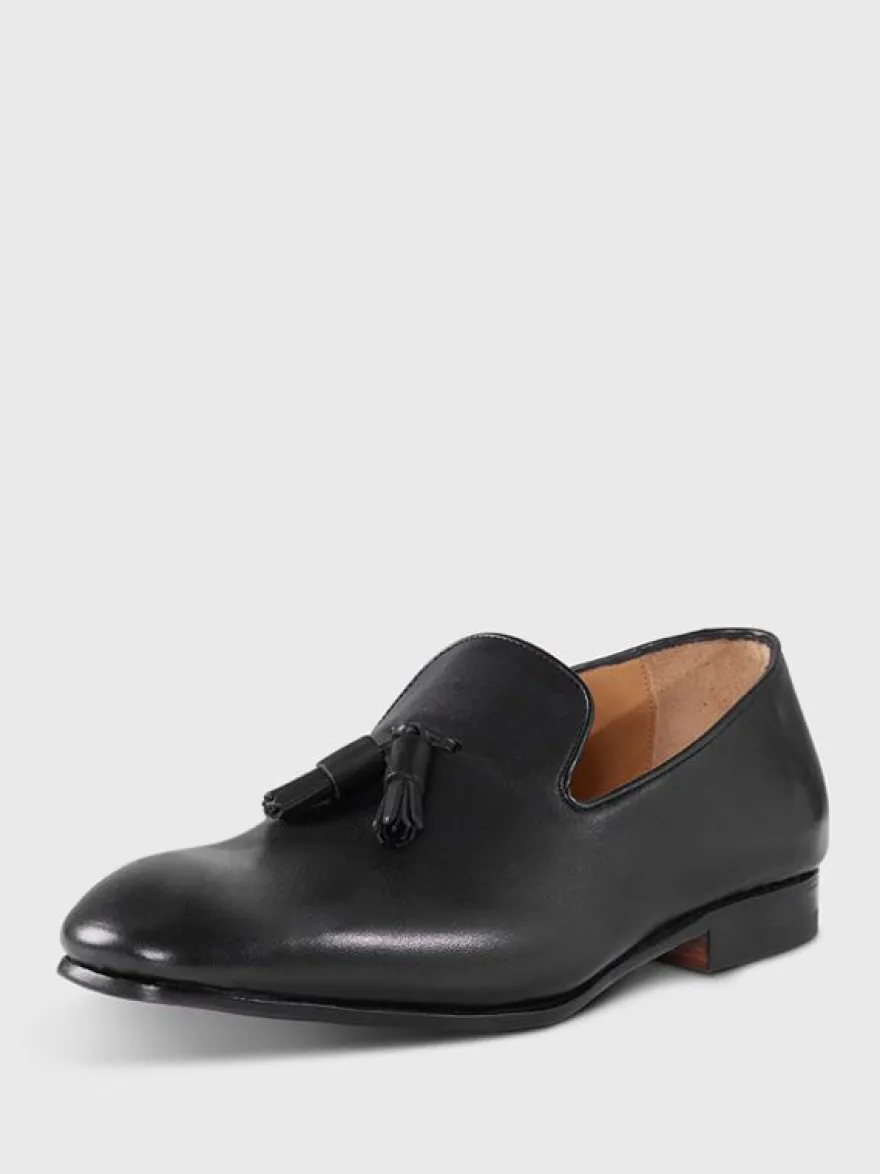 Mocassins à pampilles pour hommes chaussures de mariage à enfiler en polyester motif artistique