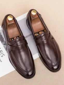 Mocassins Penny Loafer en cuir PU pour homme