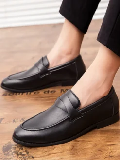 Mocassins Penny Loafer en cuir PU pour homme