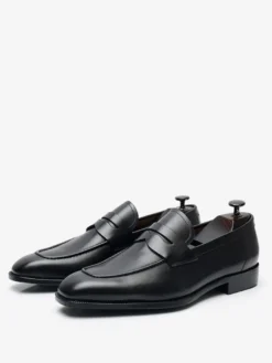 Mocassins Penny pour hommes bout carré à enfiler talons bas chaussures Penny chaussures de bal de retour à la maison de mariage