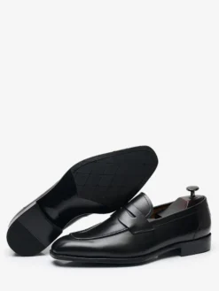 Mocassins Penny pour hommes bout carré à enfiler talons bas chaussures Penny chaussures de bal de retour à la maison de mariage