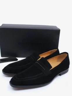 Mocassins Penny pour hommes chaussures décontractées en daim en cuir souple et respirant confortables et décontractées